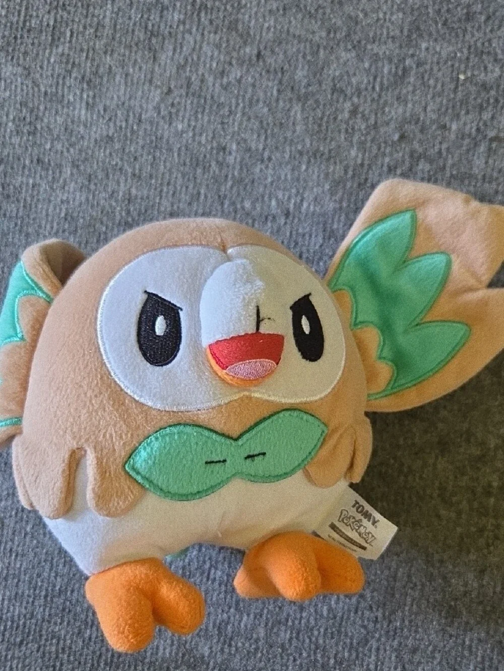 Pokemon Rowlet Plush Toy - Tan and Green Plush Bird